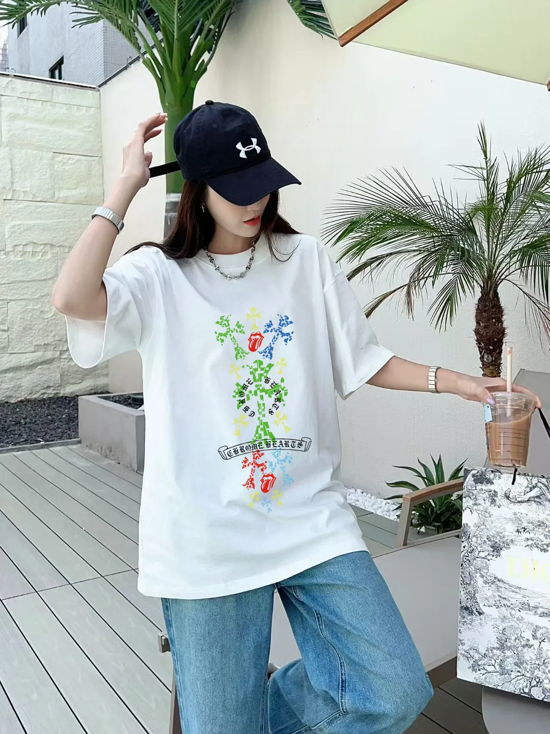 [CH ] 2026FW T LOGO Premium 26s Same Style ：Black White Purple Size：S M L XL 2XL